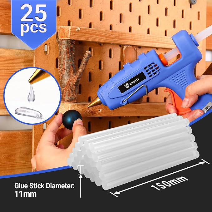 Hot Glue Gun Full Size: DEKOPRO 60/100Watt Dual Temp Hot Glue Gun Kit - Image 4