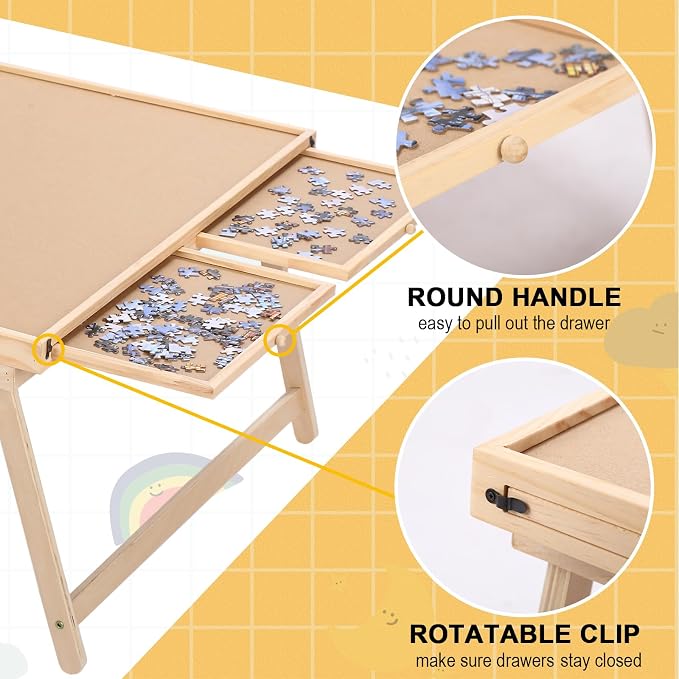 Yacona Puzzle Board 1500 Pieces, Jigsaw Puzzle Table - Image 2