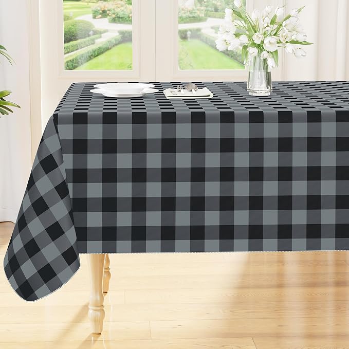 Smiry Rectangle Table Cloth, Waterproof Vinyl Tablecloth by Smiry
