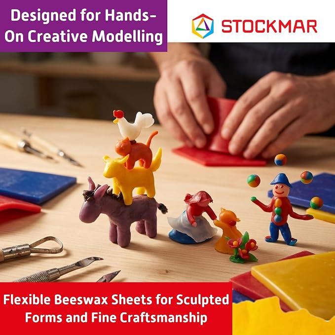 Stockmar Modelling Beeswax Sheets – 3 Assorted Colors of Natural Beeswax - Image 4