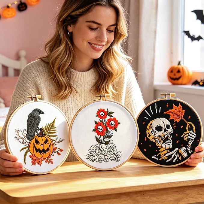 Gothic Halloween Embroidery Starter Kit - Image 3
