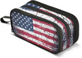 Retro American Flag Pencil Case Box Boys Girls Large Pencil Pouch Zipper by BOENLE-WELCOMEYOURCOMING