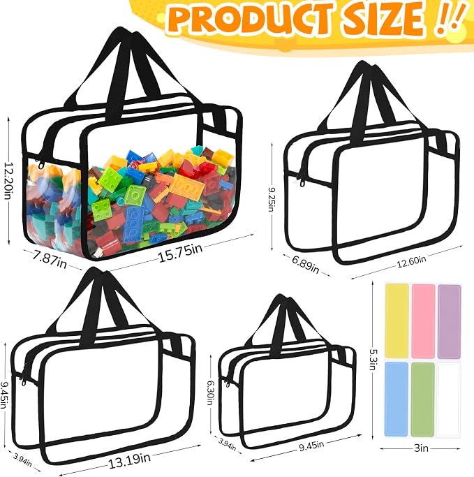 8pcs Extra large color Toy Storage Bags - Image 2