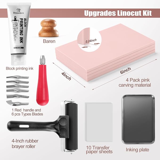 Bobblebro Linocut Kit for Printmaking - Image 2