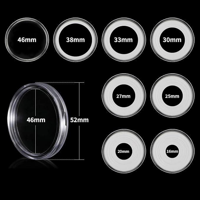10PCS Clear Coin Capsules, Coin Holders - Image 3