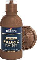 BLUEBIRD Fabric Paint, Coffee Brown, 8.5 Fl Oz, Permanent Fabric Paints by BluebirdArts
