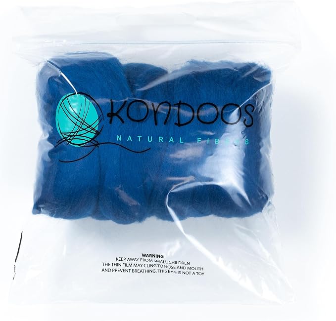 Colored Natural Wool roving, 8 OZ. Best Wool - Image 3