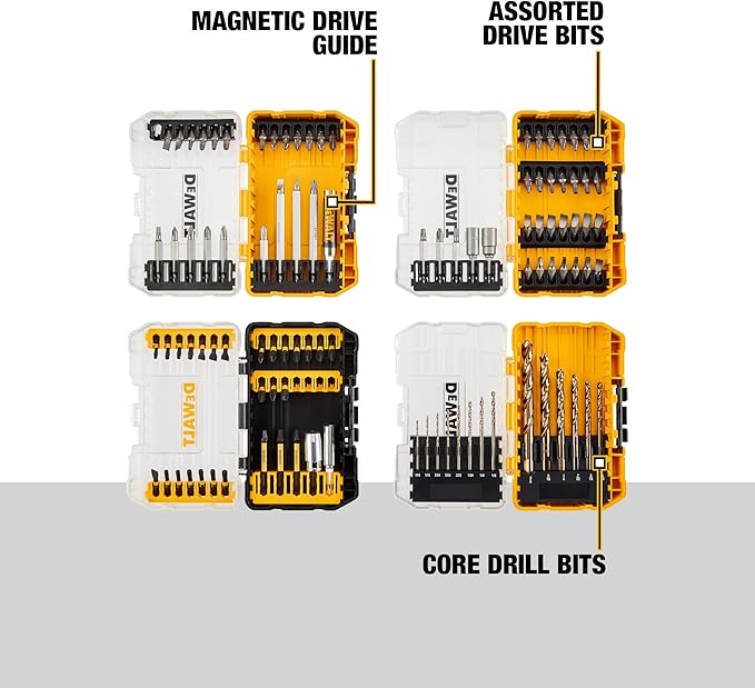 DEWALT Mechanics Tool Kit (DWMT73803) and Screwdriver & Drill Bit Set (DWA2FTS100)