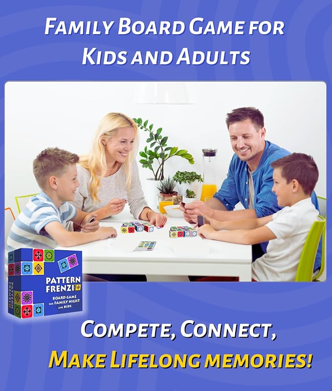 Pattern Matching Board Game for Kids & Adults, Family Night Board Games - Image 4
