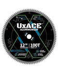 12-Inch 100-Tooth Circular Saw Blade, 1-Inch Arbor, Aluminum, Non-Ferrous Metal Cutting Blade, Carbide Tip, Thin Kerf, for Medium Aluminum, Plastic, Composite