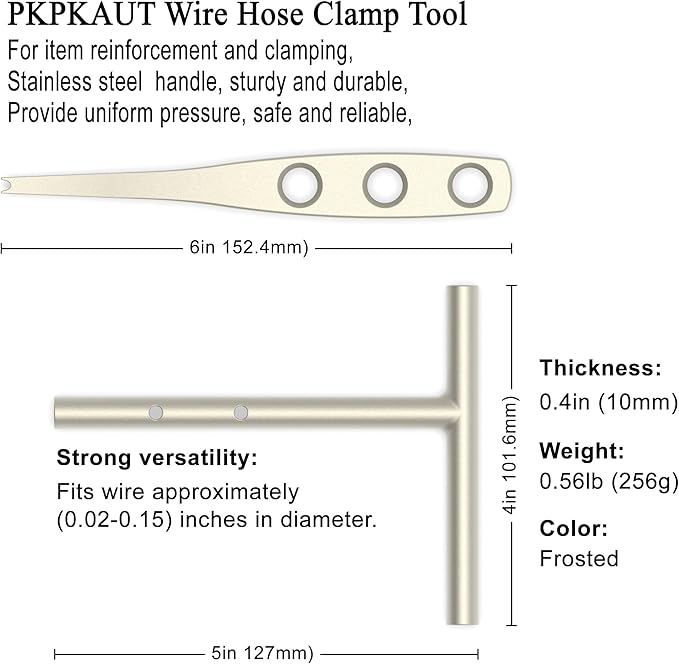 Manual Wire Binder Hose Clamp, Old Tool Reborn the Clamper, Stainless Steel Multifunctional Hose Pipe Wire Tensioner for Home Pipeline Maintenance