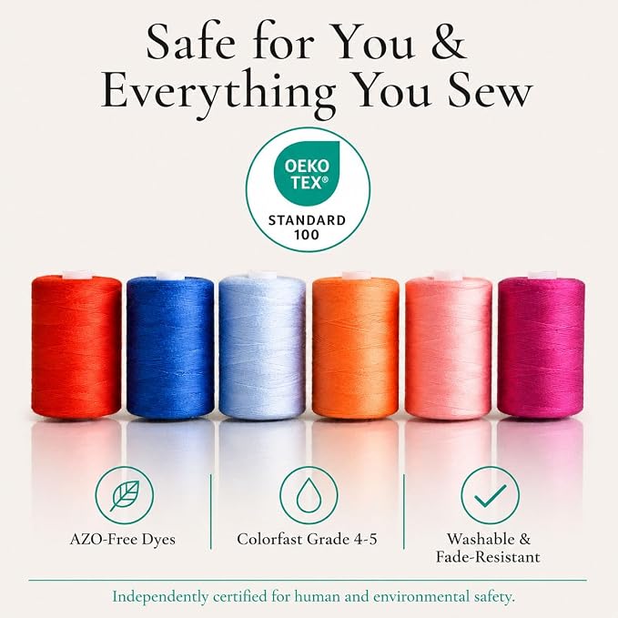 BlesSew Sewing Machine Thread – 24 Spools, 1000 Yards Each – All Purpose - Image 6