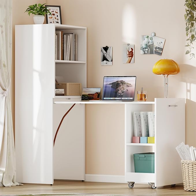 Zevemomo Folding Desk, Convertible Table by Zevemomo