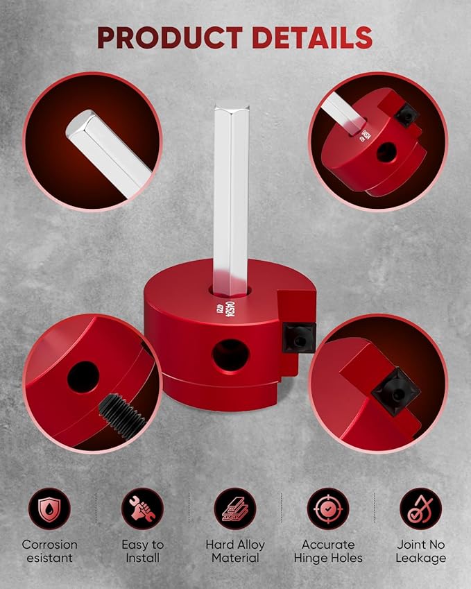 Saker PVC Pipe Reamer, PVC Fitting Saver with 1-1/2inch Head, For SCH40, ABS Pipe,CPVC Perfect for Plumbing Repairs, Fits Standard 1/2" Drill