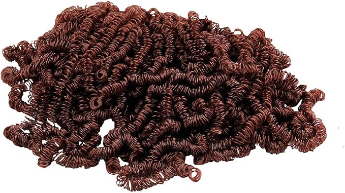 Hygloss 2 oz Curly Doll Hair for Crafts Brown- Premium Synthetic Hair for Doll - Image 2