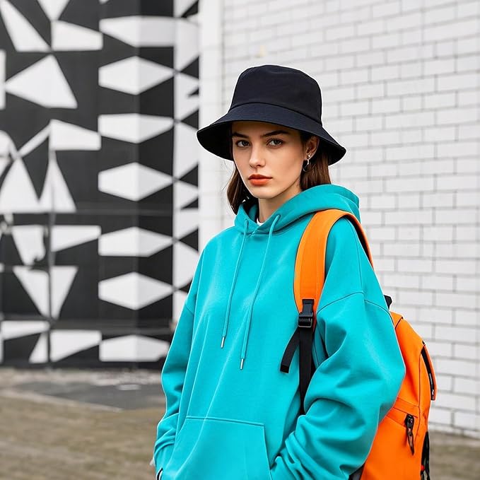 Bucket Hats Bulk Solid Color DIY Blank Hat Bucket Hats - Image 6