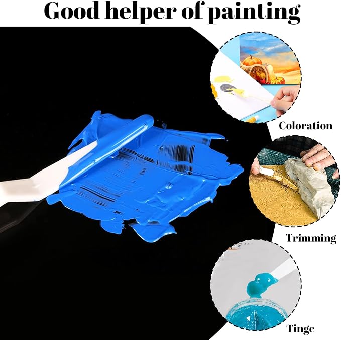30Pcs Plastic Spatula Palette Knives Set, Pallete Knife Thin and Flexible Art - Image 5