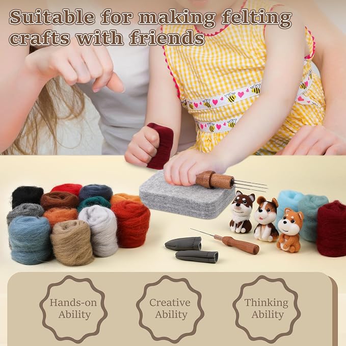 ZXIIXZ Needle Felting Kit, 24 Colors Felting Wool Kit - Image 4