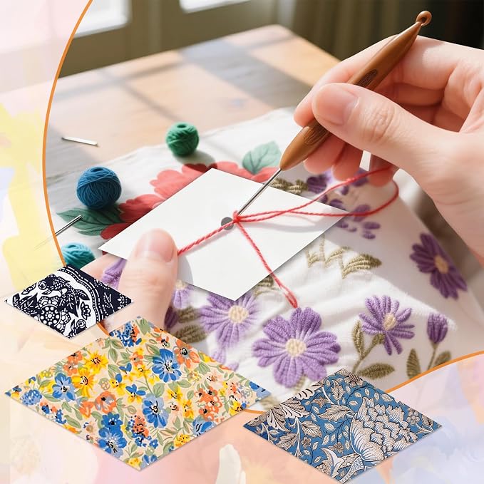 480pcs Paper Piecing Paper for Quilting Diamond 60 Degrees | (1", 1.5" and 2" - Image 5