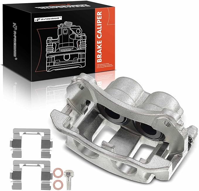 A-Premium Disc Brake Caliper Assembly with Bracket Compatible with Select Chevy, Pontiac and Saturn Models - Equinox 2005-2006,Torrent 2006, Vue 2004-2007 - Front Right Passenger Side