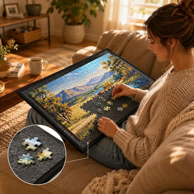 1000 Pieces Puzzle Board, 31.5x23.6 Felt Puzzle Storage Mat | Portable surface - Image 6