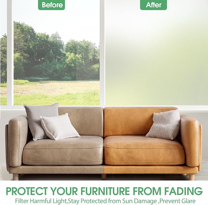 STATINT Frosted Window Privacy Film Sun Blocking Anti UV Window Clings Bathroom - Image 8
