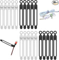 UMUST 20pcs Silicone Cable Ties, Reusable Cable Management Organizer, Wire by ELECTRONICACCESSORIES