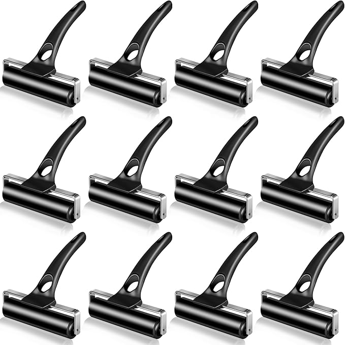 Frienda 12 Pack 4.7 Inch Rubber Brayer Rollers, Bulk Hard Rubber Rollers Tool by Frienda
