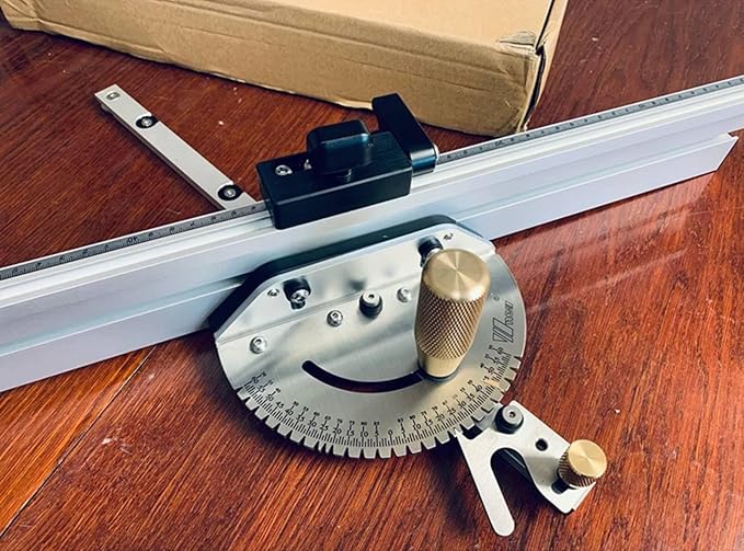 Premium Miter Gauge, 27 Angle Stops for Table Saws, Router Tables, Band Saw and Woodworking Tools (Sliver)
