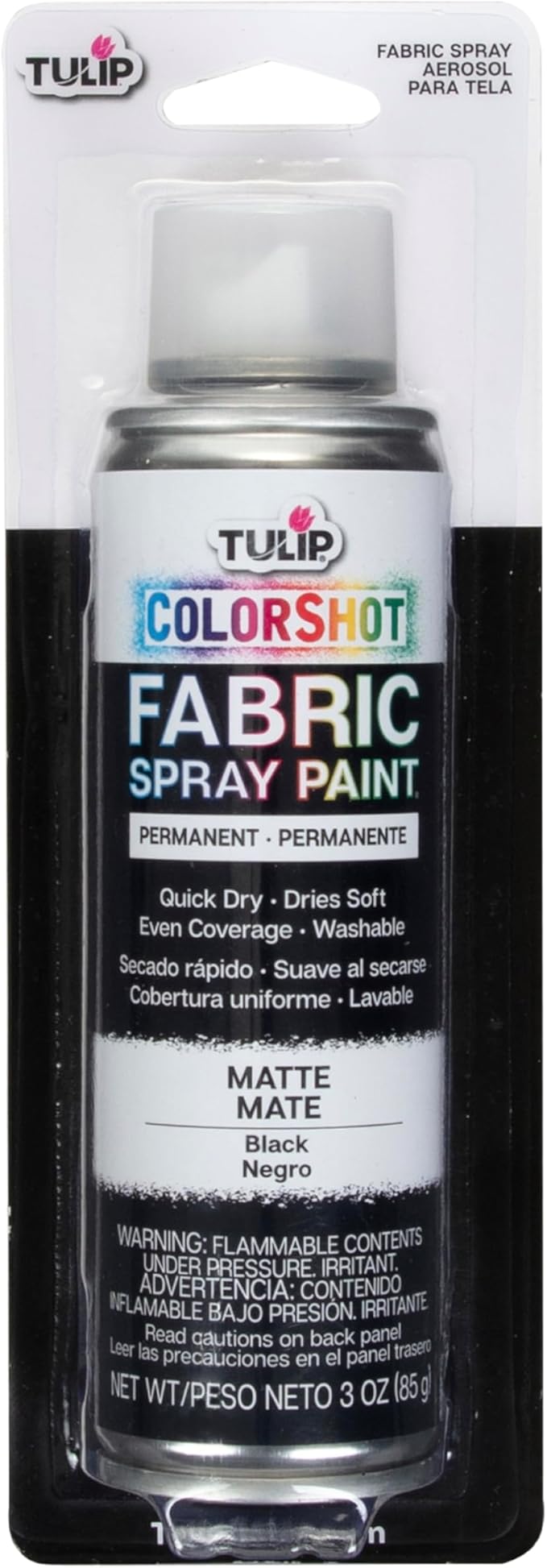 Tulip ColorShot Instant Fabric Spray Paint, Permanent Color Spray-On Fabric by Tulip