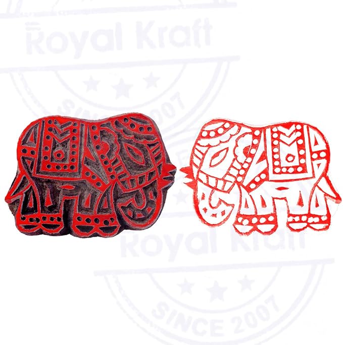 Royal Kraft Wooden Stamps DIY Fabric, Henna Printing Blocks THDtag010 - Image 4