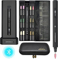 AM ARROWMAX Mini Engraving Pen with 42 Bits, Aluminum Case & Tool Bag-Smart Motion Control, APP & OLED Display, Magnetic Charger, Engraving Pen for Metal/Wood/Glass/Plastic, SGS PRO Plus (Black)