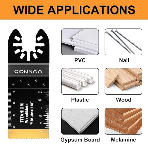 CONNOO 120 Pack Oscillating Saw Blades, Japanese Long Teeth, Quick Release - Image 4