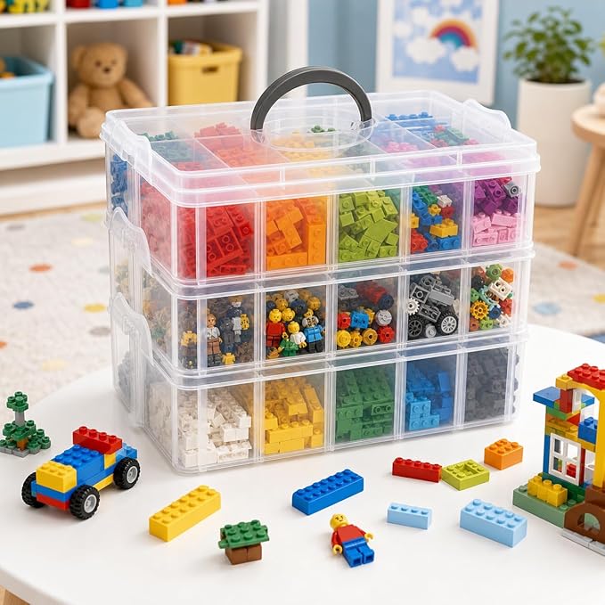 Guyuyii 3-Tier Stackable Bead Organizer - Image 5