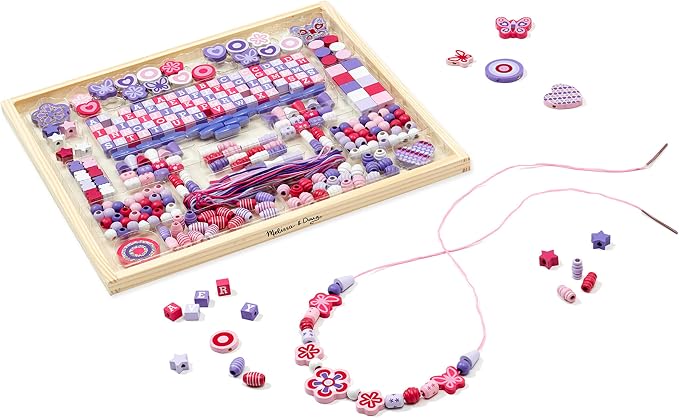 Melissa & Doug Created by Me! Sparkle & Shimmer Beads Wooden Bead Kit, 340+ - Image 4