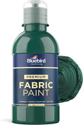 BLUEBIRD Fabric Paint, Pthalo Green, 8.5 Fl Oz, Permanent Fabric Paints by BluebirdArts