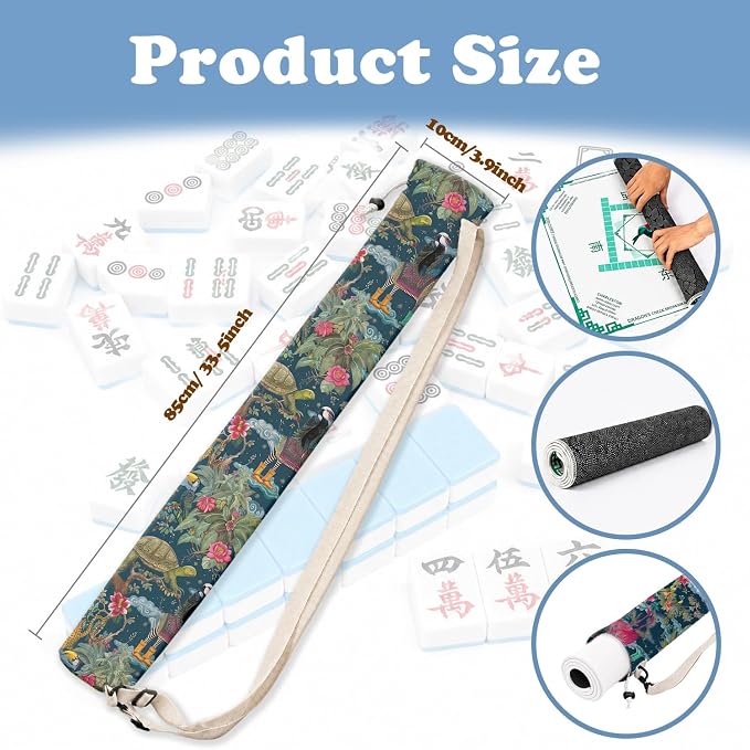 Exotic Jungle Forest Animal Mahjong Mat Bag - Image 2