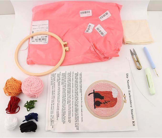 DIY Punch Needle Kit, Cat on the Windowsill - Image 9