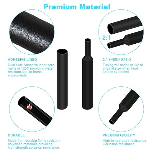 900Pcs Wire Heat Shrink Tubing Kit, Industrial Heat-Shrink Tubing - Image 3