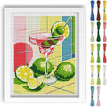 FREEBLOSS 11CT Cocktail Stamped Cross Stitch Kits Full Embroidery Kits by FreeandCreativeCraftsArt