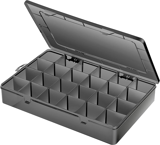 Gbivbe Large 24 Grids Plastic Organizer Box Adjustable Dividers, Art DIY Crafts by Gbivbe