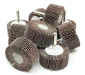 Benchmark Abrasives 2" x 1" Aluminum Oxide Flap Wheel with 1/4" Shank Mounted, Perfect for Woodworking Grinding Polishing Rust Paint Removal (10 Pack) - 60 Grit