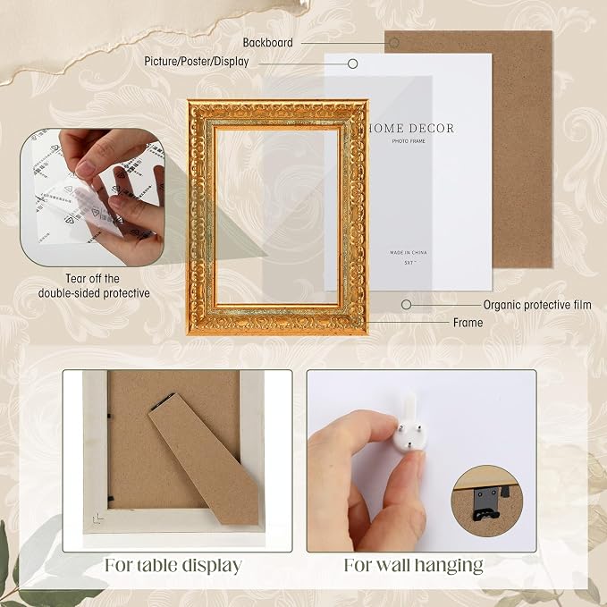Kathfly 15 Pack Vintage Picture Frames - Image 6