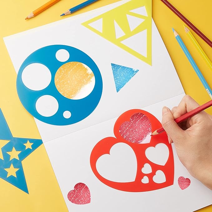 12 Pieces Geometric Stencils Template Set - Image 3