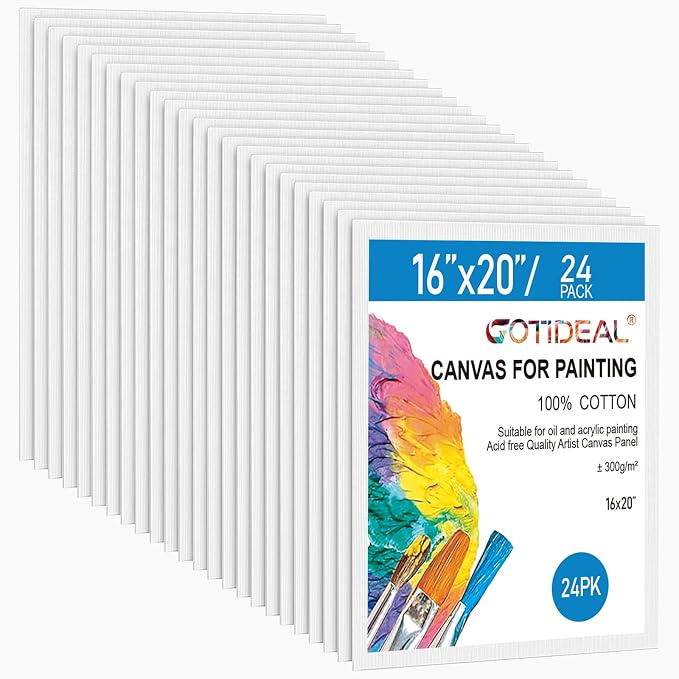 Gotideal Canvas Boards for Painting, Bulk Painting Canvas for Kids and Adults by GOTIDEAL