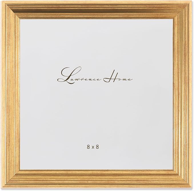 Lawrence Frames 8x8 Sutter Burnished Gold Picture Frame by LawrenceFrames