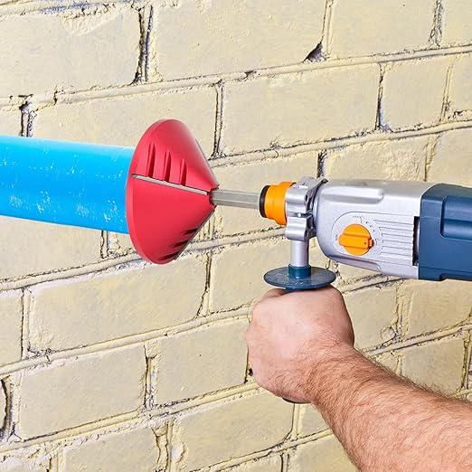 QWORK 2-in-1 PVC Pipe Deburring & Chamfer Tool - Inner/Outer Reamer Pipe Deburring Tool for 0.75" to 3.5" OD & 0.92" to 3.89" ID