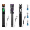 Moocci 3 Pcs Visual Fault Locator Fiber Optic Tester - VFL Fiber Optic Cable Tester Meter with FC to LC Adapter - Tools Kit for FC/SC/ST/LC Connector,Network Cable Test -Green Purple White