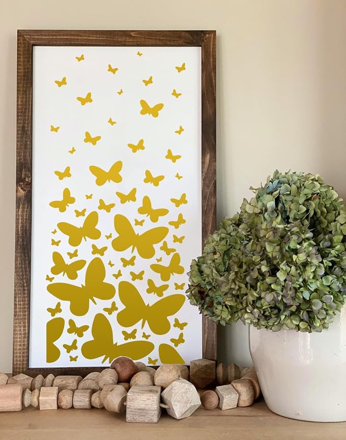 Floral Stencils for Crafts Reusable Texture Stencils Leaf Background Stencil - Image 6