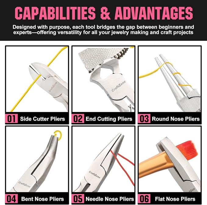 10-Piece Jewelry Pliers Set Jewelry Making Tools - Image 2
